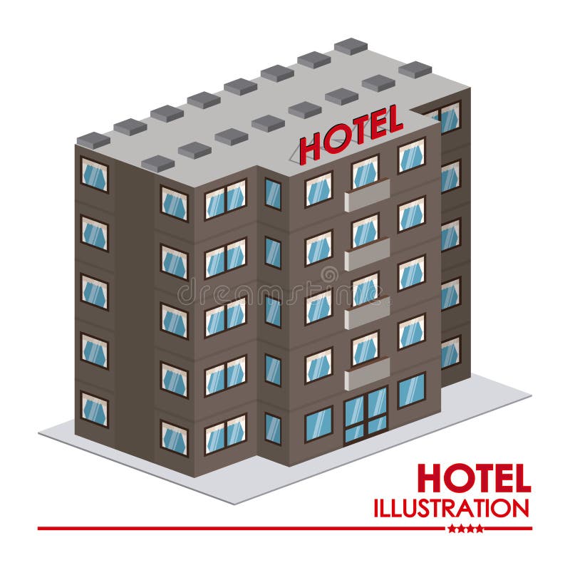 Design de hotel ilustração do vetor