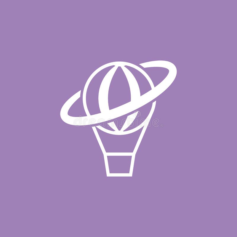 Projeto do logotipo do balão do espaço
