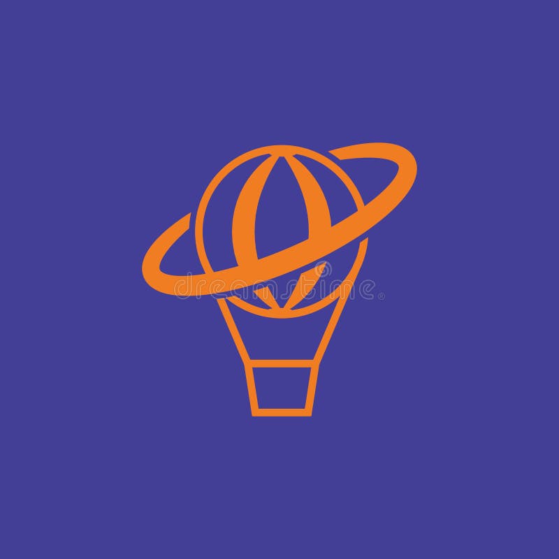 Projeto do logotipo do balão do espaço