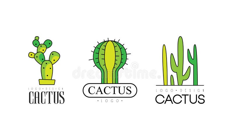 Um Desenho De Logotipo Simples De Um Cacto Ilustração Stock - Ilustração de  deserto, arte: 271890624