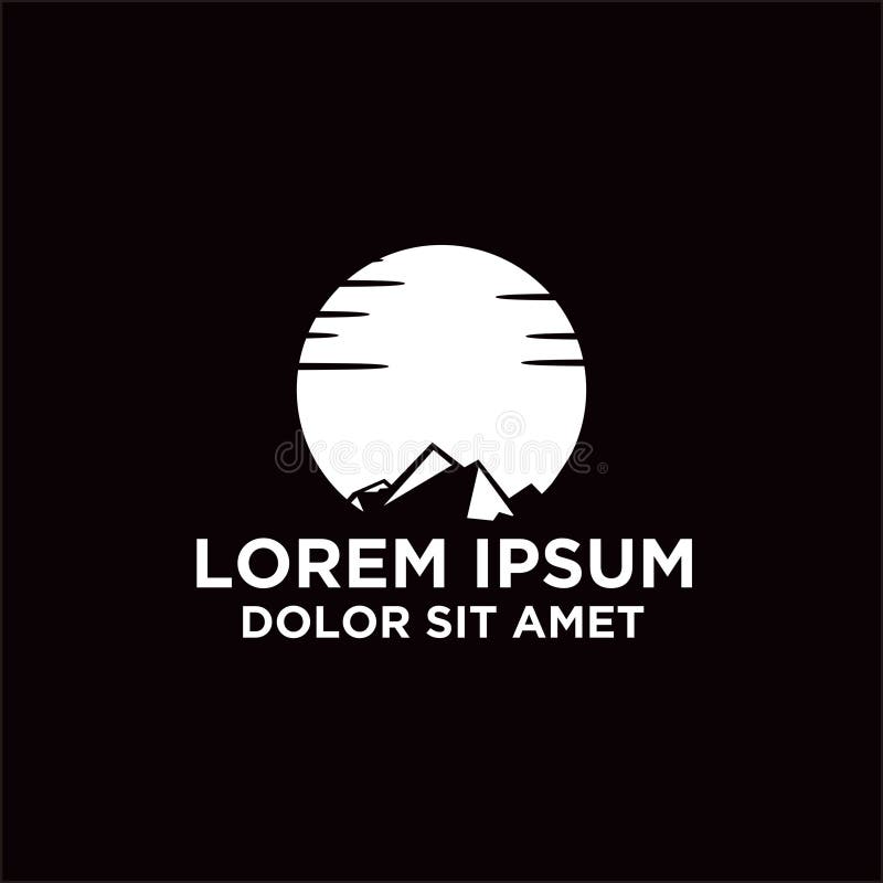 Projeto do logotipo da meia lua ilustração royalty free