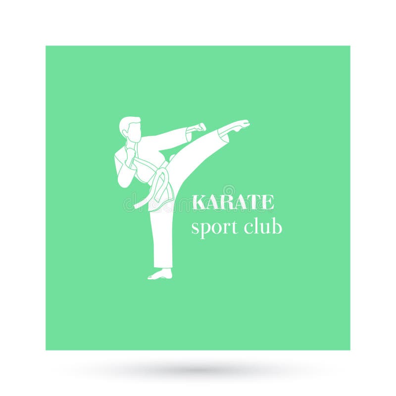 Projeto do logotipo do clube de esporte do karaté ilustração do vetor Projeto do logotipo do clube de esporte do karaté ilustração do vetor