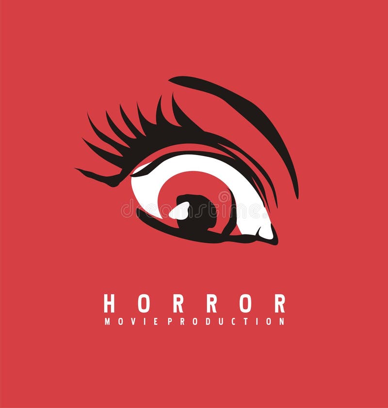 Projeto do logotipo do negócio da produção do filme de terror