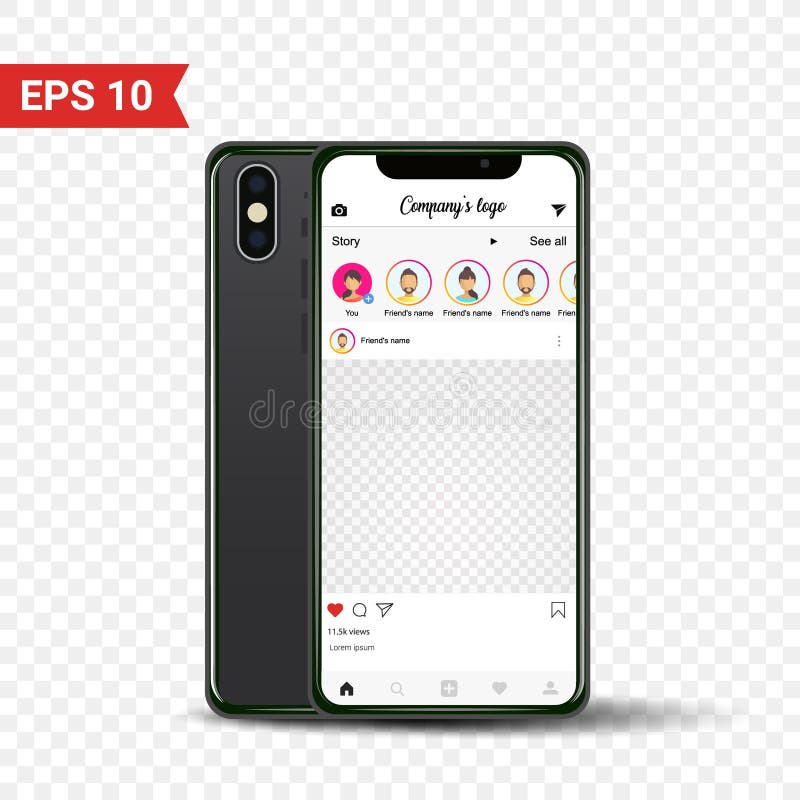 Projeto do molde de Instagram Vector o molde do quadro inspirado para a partilha do Internet dos amigos ilustração stock Projeto do molde de Instagram Vector o molde do quadro inspirado para a partilha do Internet dos amigos ilustração stock