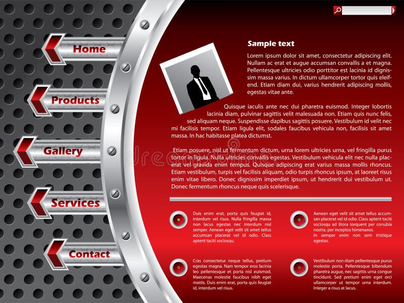 Design de modelo de website de tecnologia ilustração royalty free