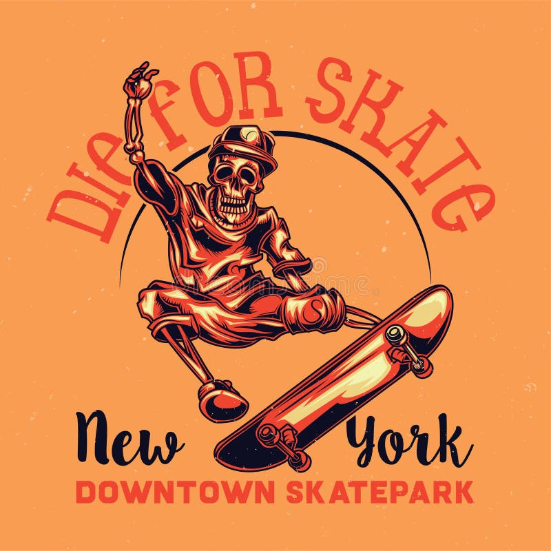 Skateboarding Do Jogo Do Crânio Do Estilo Do Desenho Da Mão Ilustração do  Vetor - Ilustração de forma, lifestyle: 76038733