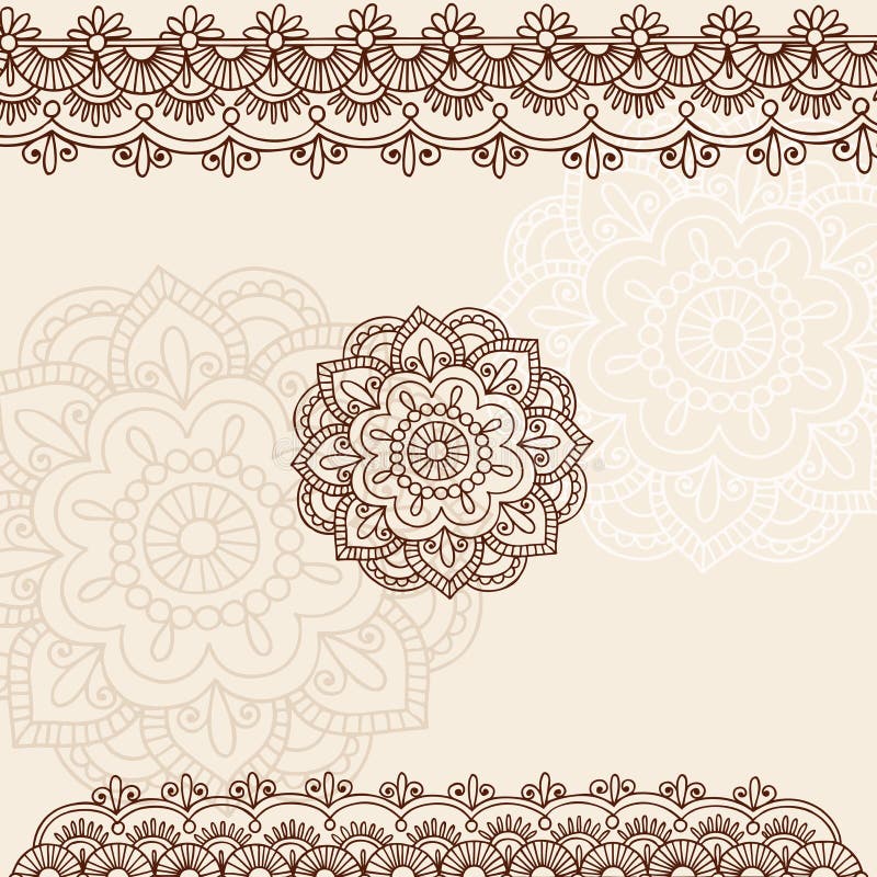 Projeto do vetor do Doodle de Mehndi Paisley do Henna ilustração royalty free Projeto do vetor do Doodle de Mehndi Paisley do Henna ilustração royalty free