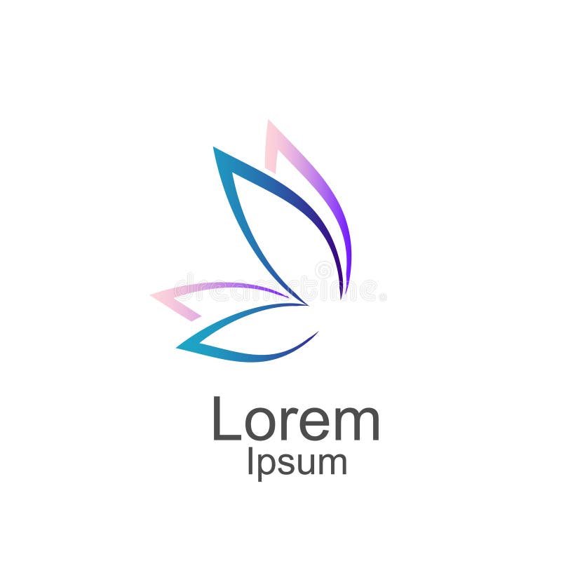Projeto do ícone de Logo Template Vetora da borboleta da beleza ilustração do vetor Projeto do ícone de Logo Template Vetora da borboleta da beleza ilustração do vetor