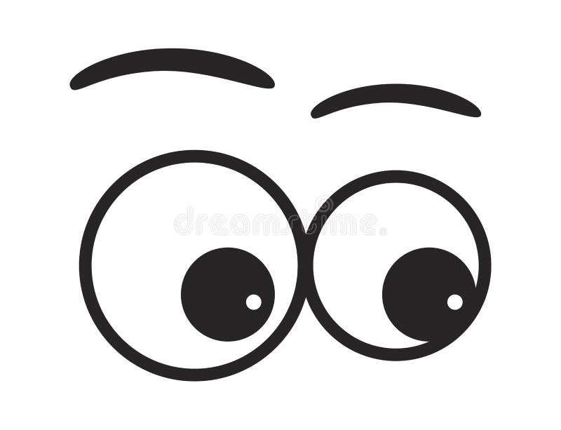 Projeto do ícone do símbolo do vetor dos olhos dos desenhos animados ilustração stock Projeto do ícone do símbolo do vetor dos olhos dos desenhos animados ilustração stock