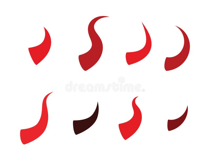 Desenho de ícone vetorial de chifres de diabo ilustração stock