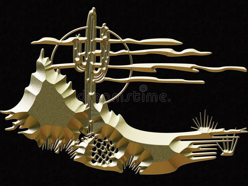 Projeto dourado ilustração stock Projeto dourado ilustração stock