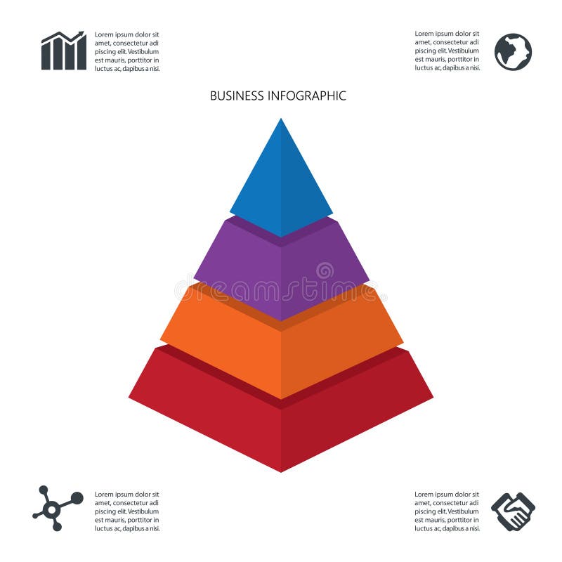 Projeto elegante de Infographic do negócio do triângulo ilustração do vetor Projeto elegante de Infographic do negócio do triângulo ilustração do vetor