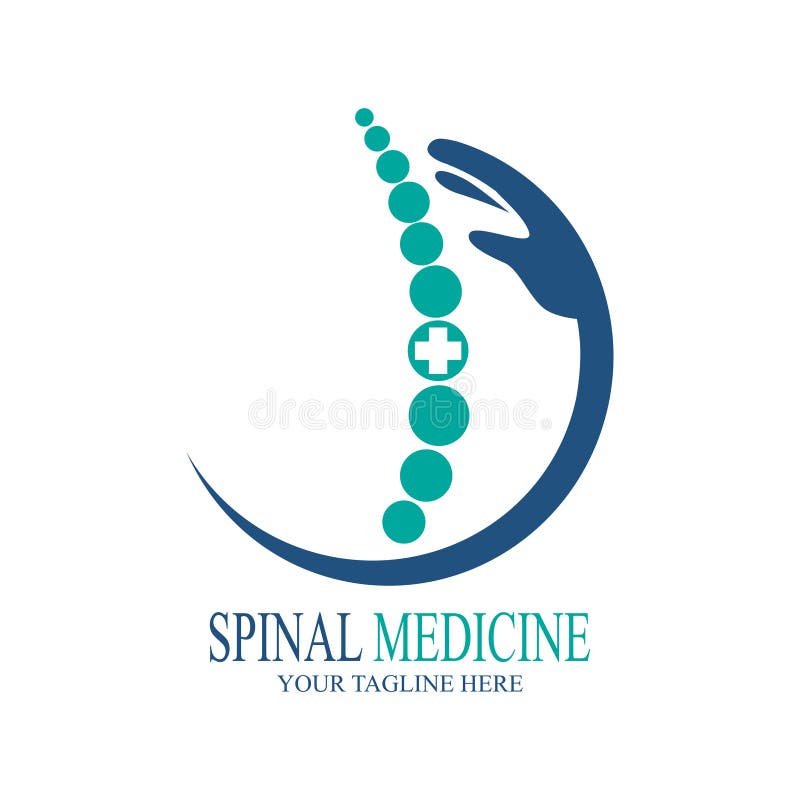 Projeto espinal do logotipo da medicina ilustração royalty free Projeto espinal do logotipo da medicina ilustração royalty free