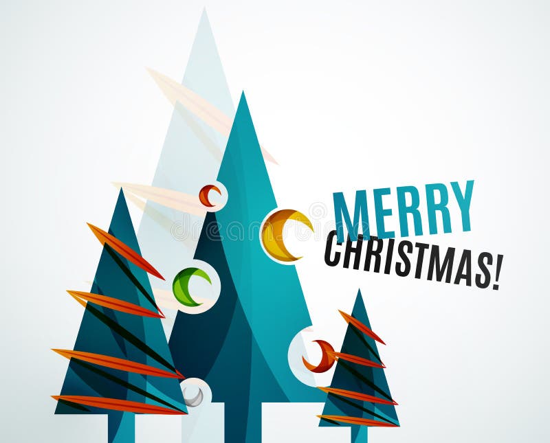 Projeto geométrico de árvore de Natal ilustração do vetor Projeto geométrico de árvore de Natal ilustração do vetor