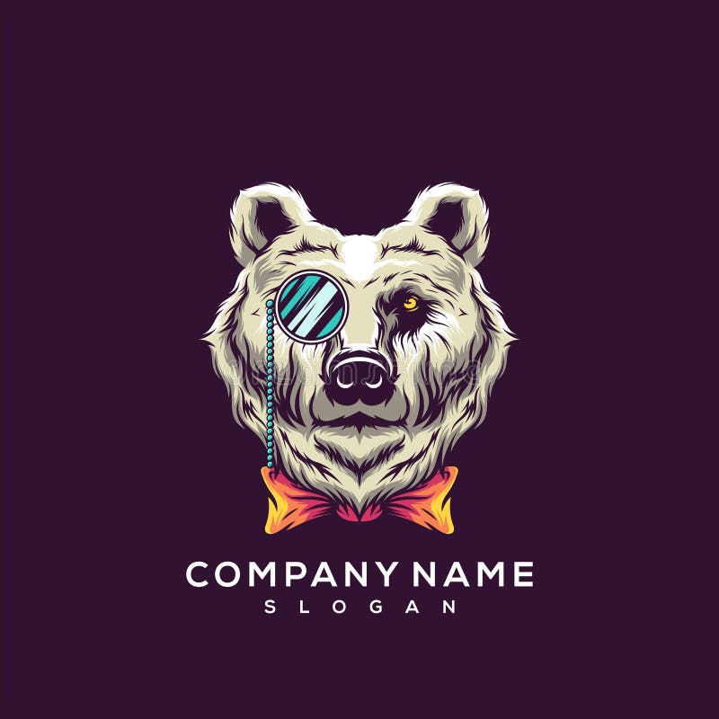 Projeto impressionante do logotipo do urso ilustração royalty free Projeto impressionante do logotipo do urso ilustração royalty free