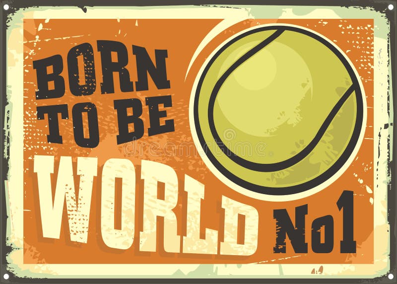 Projeto inspirador do cartaz com bola de tênis e citações inspiradas ilustração do vetor Projeto inspirador do cartaz com bola de tênis e citações inspiradas ilustração do vetor