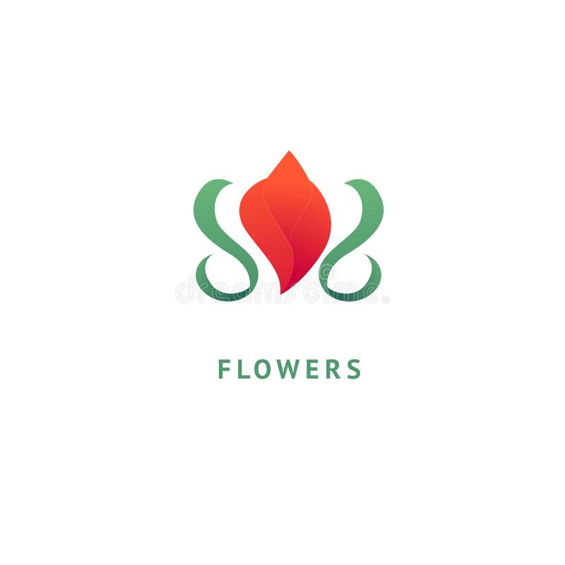 Projeto luxuoso do logotipo da flor do vetor Sinal floral ornamentado do casamento Elemento superior simples moderno do vetor do ilustração stock Projeto luxuoso do logotipo da flor do vetor Sinal floral ornamentado do casamento Elemento superior simples moderno do vetor do ilustração stock