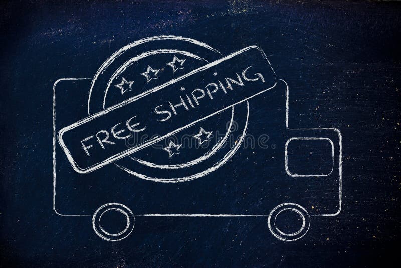 Logo for an initiative of free worldwide shipping. Logo for an initiative of free worldwide shipping