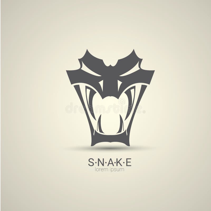 Projeto perigoso irritado do logotipo da serpente do vetor ilustração royalty free Projeto perigoso irritado do logotipo da serpente do vetor ilustração royalty free