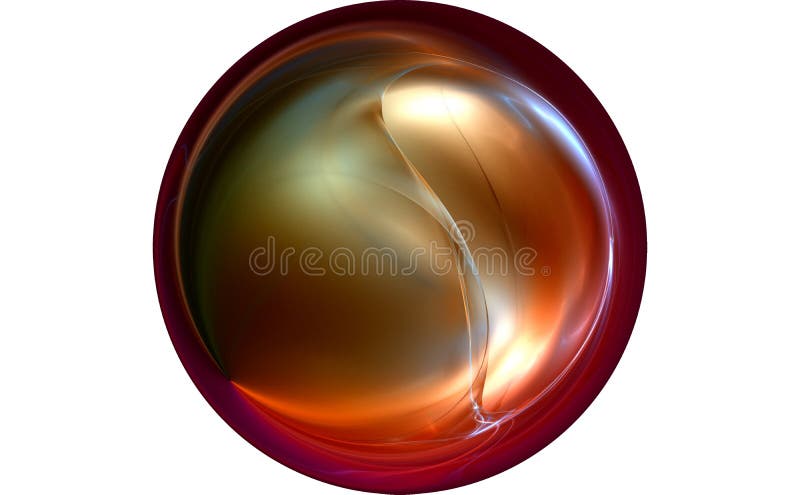 Desenho fractal renderizado em 3D ilustração do vetor