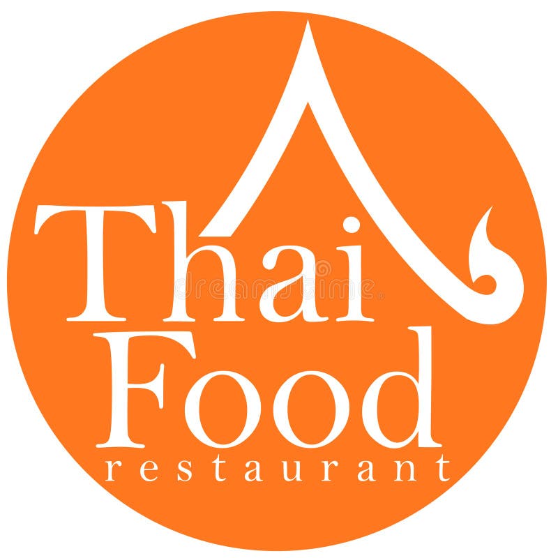 Projeto tailandês do logotipo do restaurante do alimento
