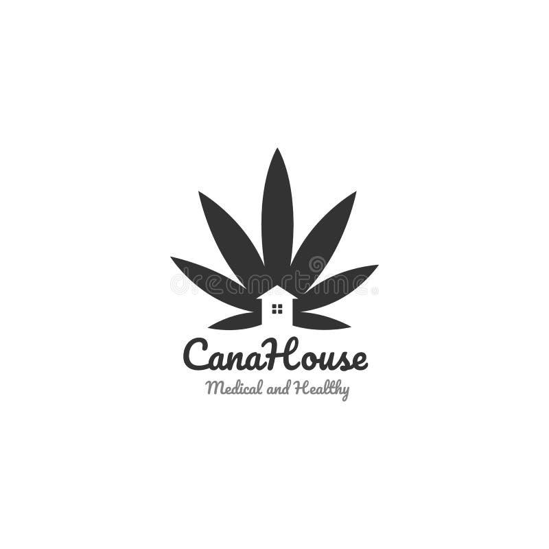 Projetos do logotipo da inspiração dos projetos do logotipo da casa e do cannabis ilustração royalty free Projetos do logotipo da inspiração dos projetos do logotipo da casa e do cannabis ilustração royalty free