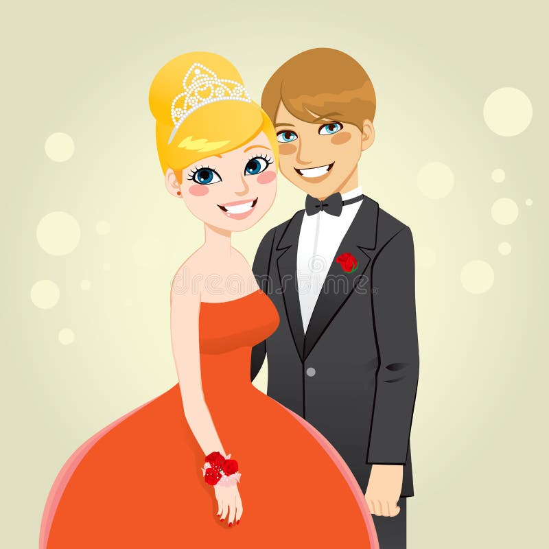Prom Queen and King royalty free illustration Prom Queen and King royalty free illustration