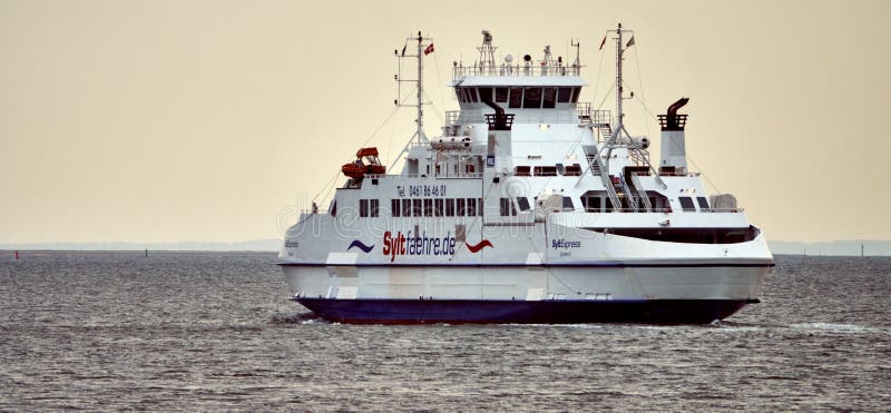 Sylt niemcy wrzesień 5 2020 : prom sylt, który przechodzi z listy sylt do romo w danii na północnym morzu niemcy