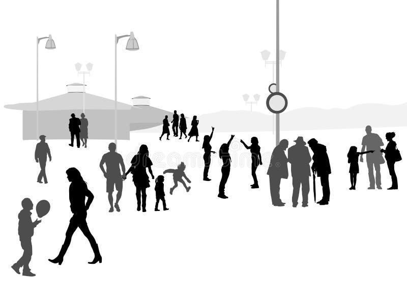 Promenade royalty free illustration