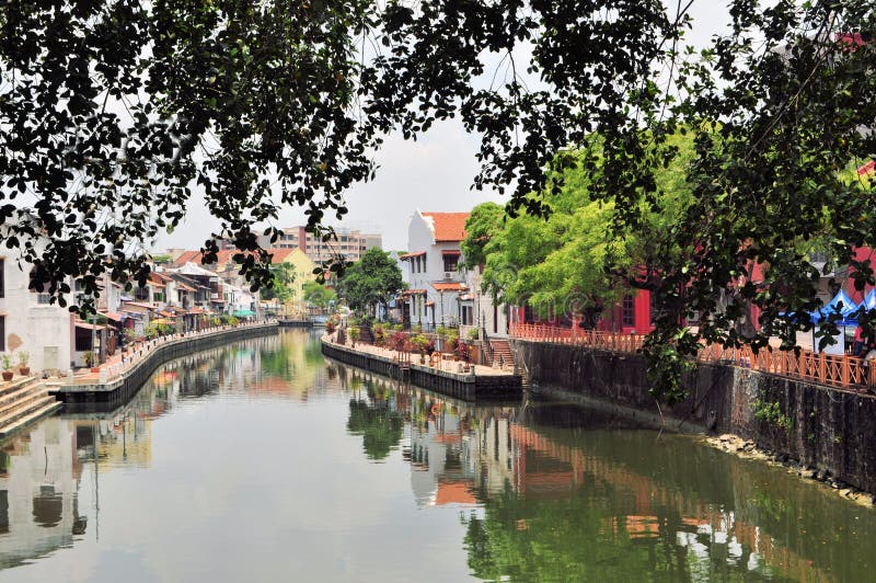 'promenade' de la orilla de la ciudad de Malaca, Malasia fotografía de archivo 'promenade' de la orilla de la ciudad de Malaca, Malasia fotografía de archivo