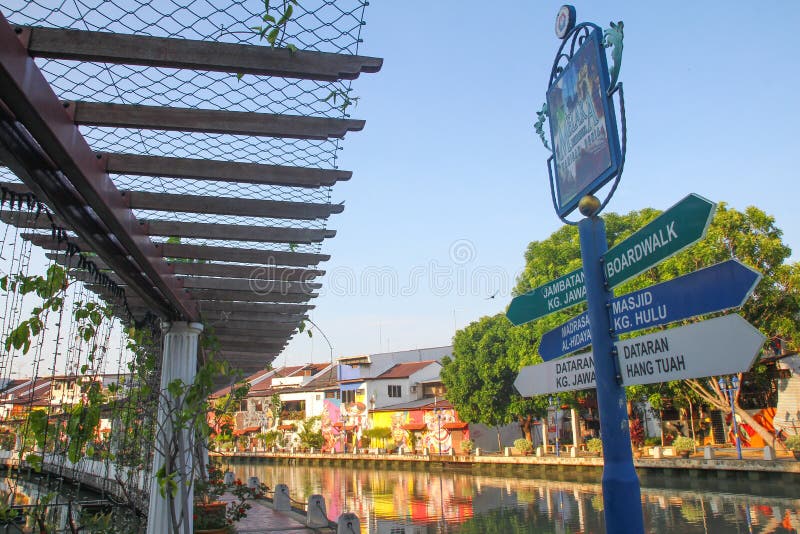Promenade de rive de Melaka photo stock Promenade de rive de Melaka photo stock