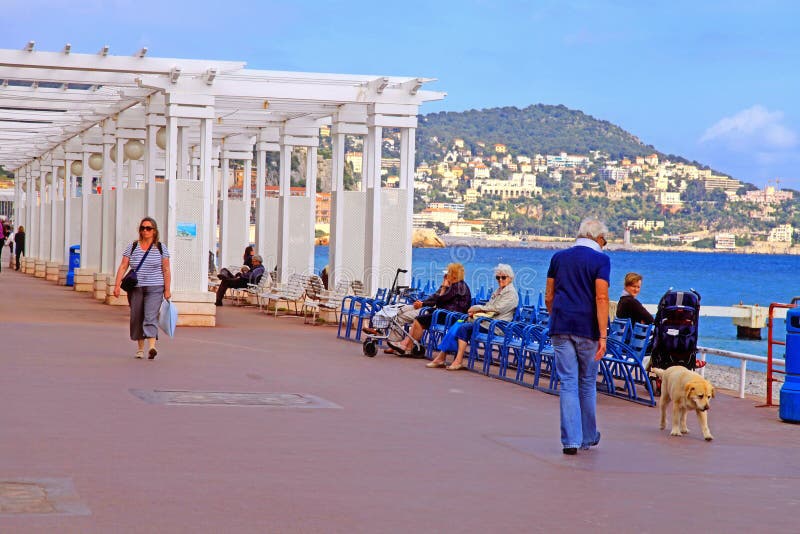 Promenade des Anglais em agradável, França fotografia de stock Promenade des Anglais em agradável, França fotografia de stock