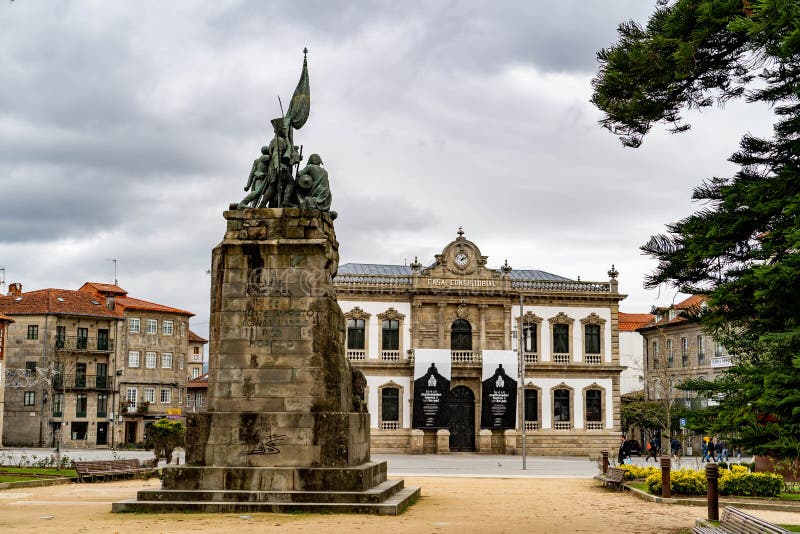 Promenade par les rues de la ville de Pontevedra en Galicie, Espagne photos stock Promenade par les rues de la ville de Pontevedra en Galicie, Espagne photos stock