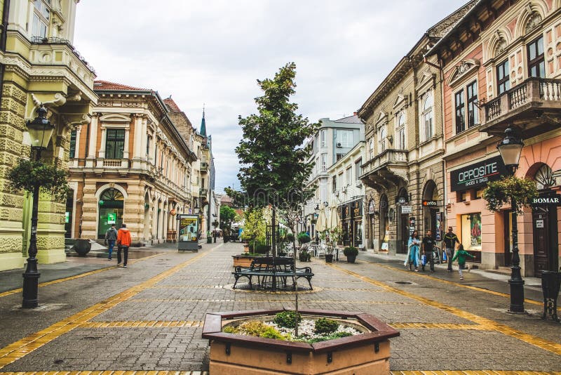 Promenade In Subotica A Town In Northern Serbia Editorial Photography