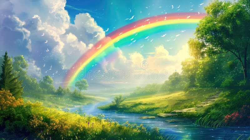 Promesa de nativos : un arco iris después de la lluvia.