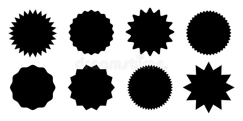Blank White Price Tags Stickers Labels Stock Vector (Royalty Free