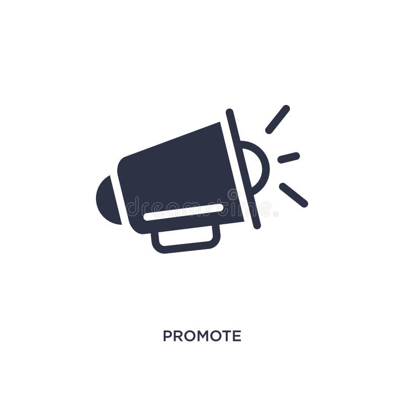 promote icon on white background. Simple element illustration from marketing concept vector illustration promote icon on white background. Simple element illustration from marketing concept vector illustration