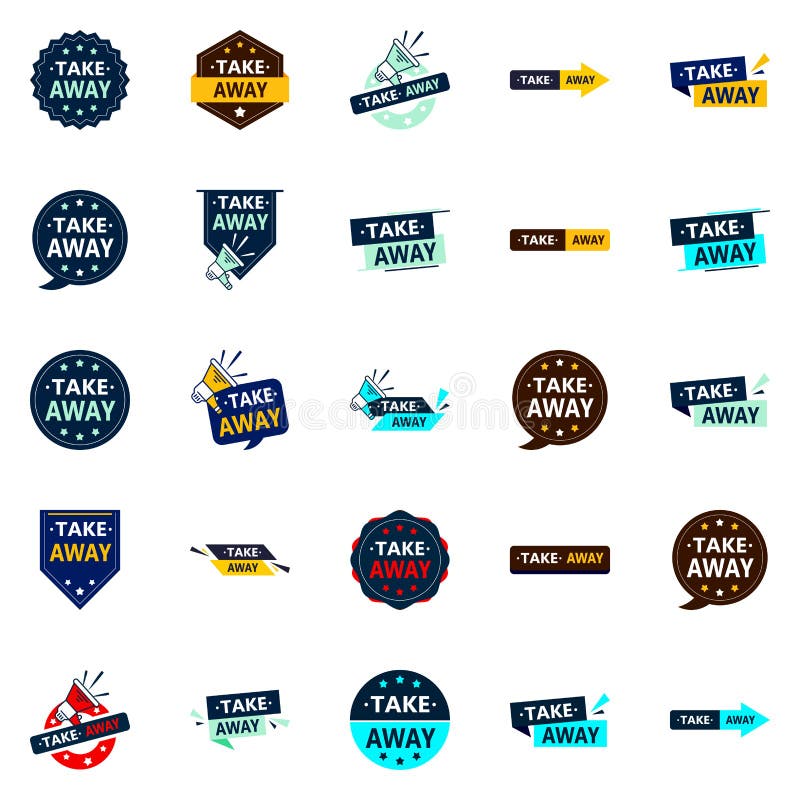 Promote Your Take Away Food with the Take Away Vector Bundle 25 Eye