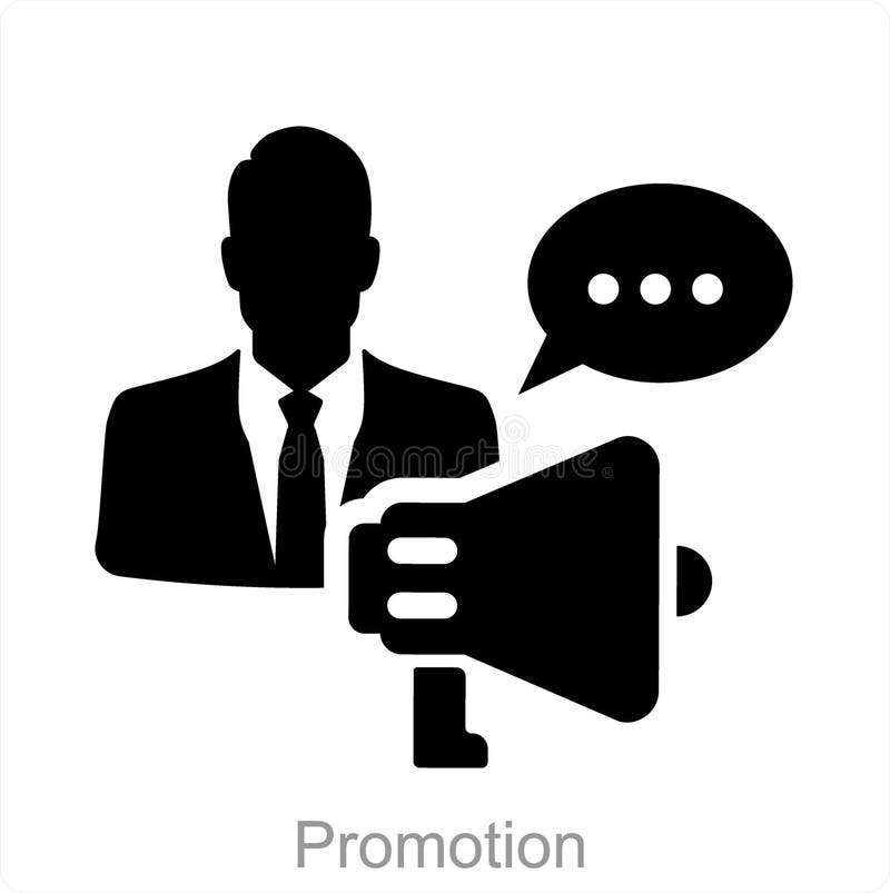Promotion and advertise icon concept stock illustration
