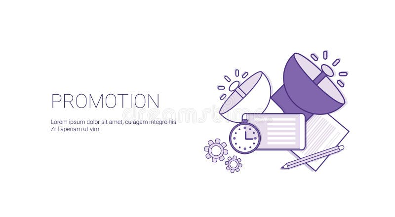 Promotion Business Marketing Web Banner Template With Copy Space stock illustration Promotion Business Marketing Web Banner Template With Copy Space stock illustration