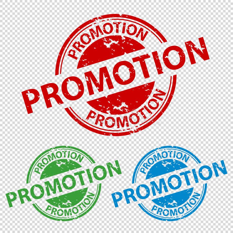 Promoção do selo do carimbo de borracha - ilustração do vetor - isolada no fundo transparente ilustração stock Promoção do selo do carimbo de borracha - ilustração do vetor - isolada no fundo transparente ilustração stock