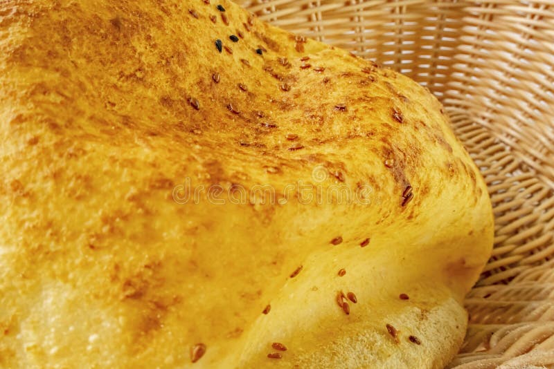 Pronto para comer pão de lavash para kebab turcos foto de stock