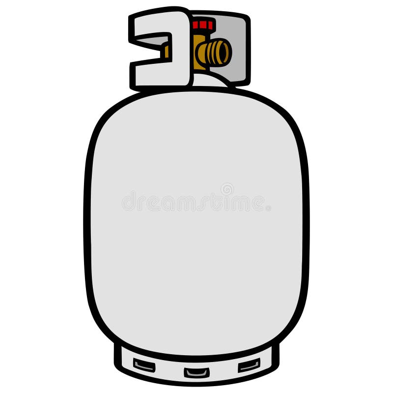 A vector illustration of a propane tank. A vector illustration of a propane tank.