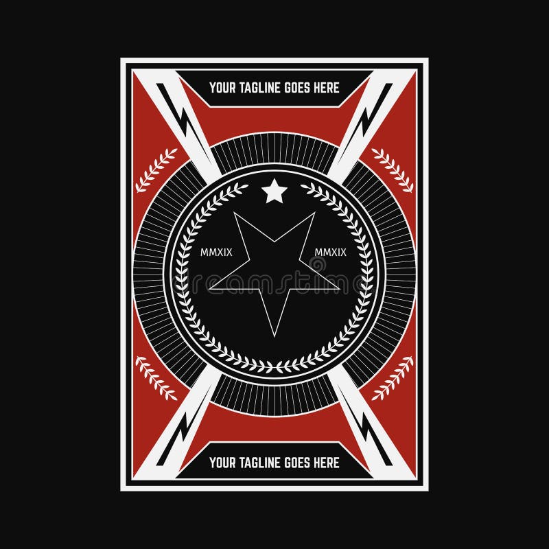 PROPAGANDA POSTER BACKGROUND royalty free illustration