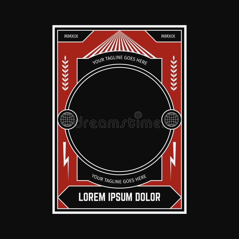 PROPAGANDA POSTER BACKGROUND stock illustration