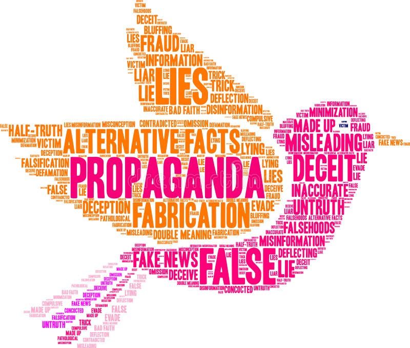 Propaganda Word Cloud stock illustration