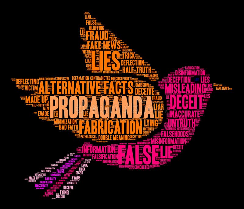 Propaganda Word Cloud on a black background. Propaganda Word Cloud on a black background.