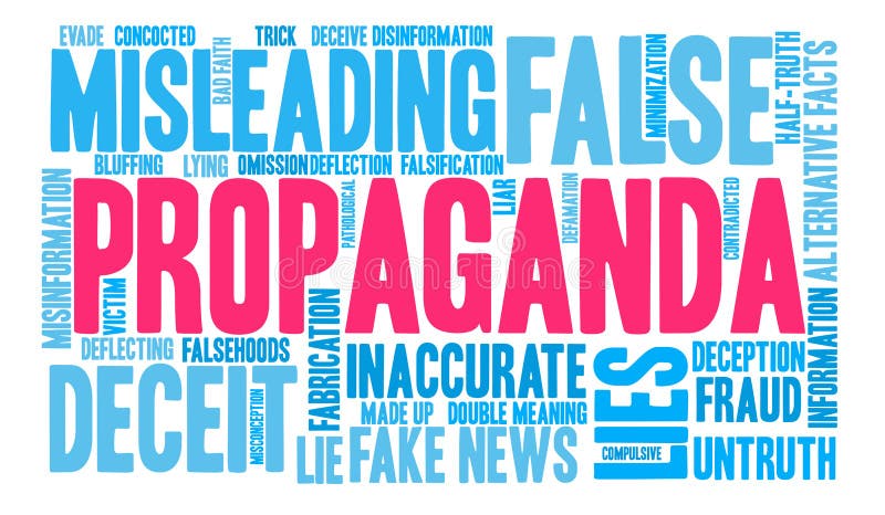 Propaganda word cloud on a white background. Propaganda word cloud on a white background.