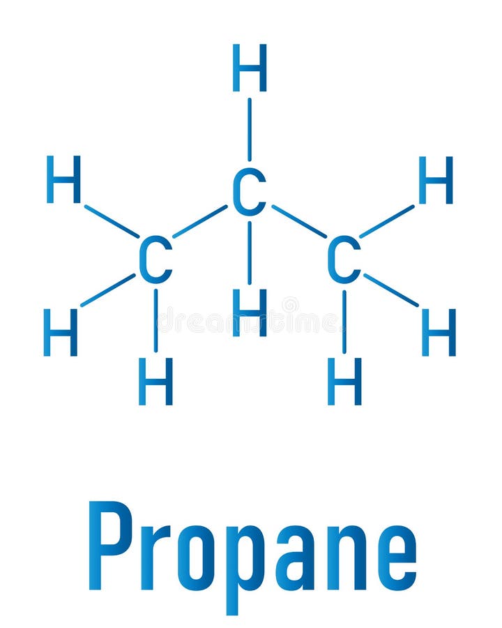 Propane Hydrocarbon Molecule. Alkane Used As Fuel in Portable Stoves ...