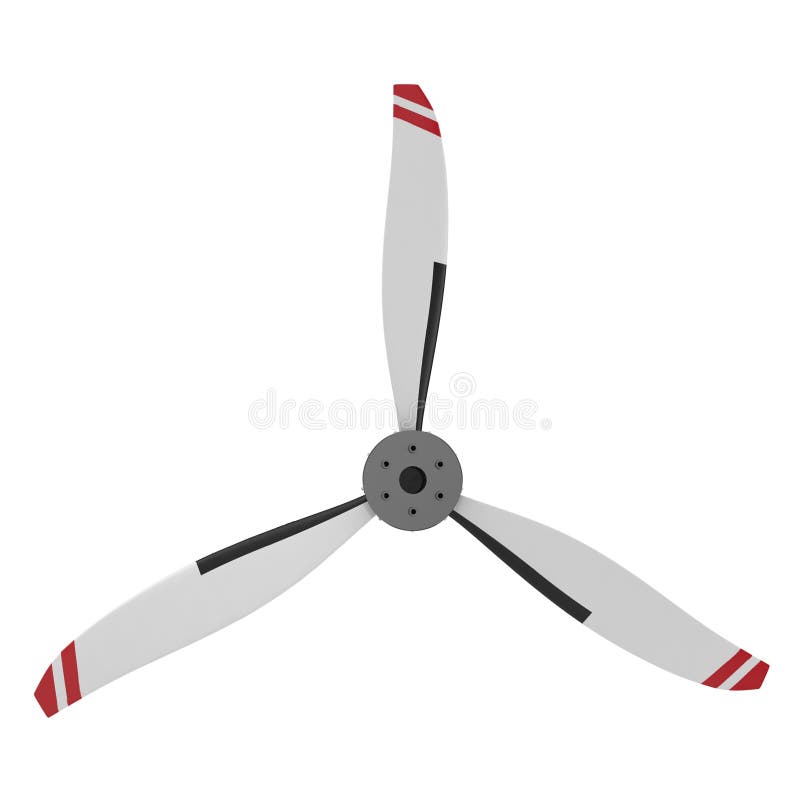 Propeller Blade on White. 3D Illustration Stock Illustration